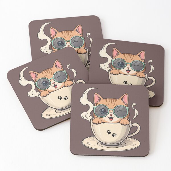 Item preview, Frankenpetz - Kawaii Cat in Coffee Cup #1 designed and sold by Frankenpetz.