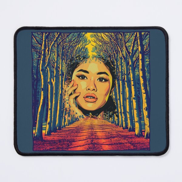 Item preview, Silent Forest Soul – Surreal Woman Nature Illustration designed and sold by TestudoDesign.