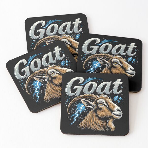 Item preview, Cool Goat with Lightning and Crystals designed and sold by graphixpolash.