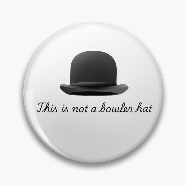 Item preview, This Is Not a Bowler Hat – Surreal Humor Minimalist Design designed and sold by TeeHeeRiot.
