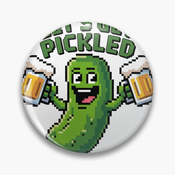 Item preview, Pixel Art Pickle Hoisting Frothy Beer Mugs designed and sold by Bloomkept.