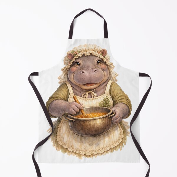 Item preview, The Hippo Chef- Gritty Streetwear Apron designed and sold by FatmaElhofy.