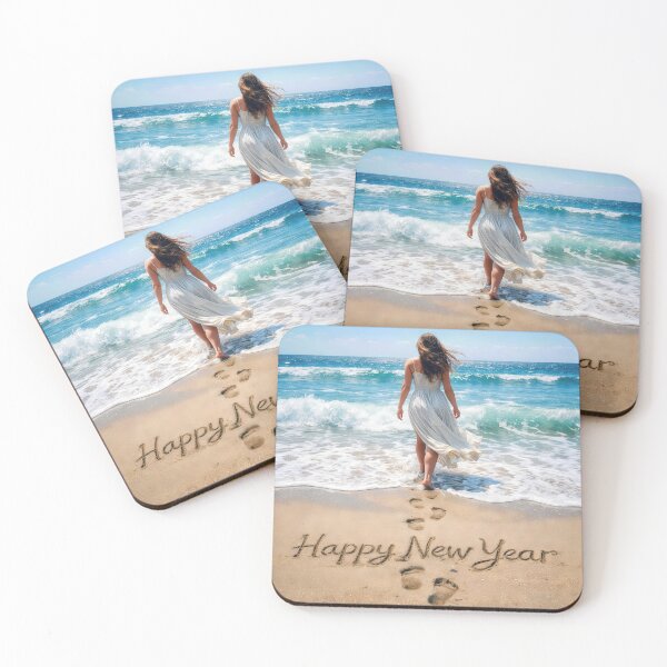 Item preview, Happy New Year Woman Walking into the Ocean designed and sold by Maria Dryfhout.