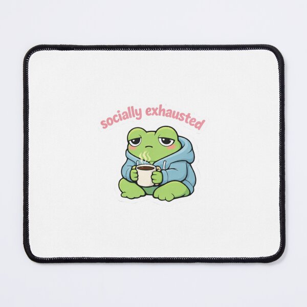 Item preview, Socially exhausted frog wearing a hoodie designed and sold by Jenna-Mko.
