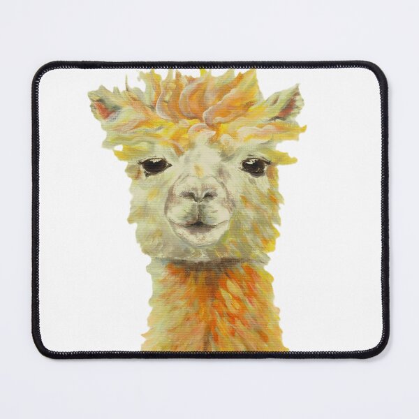 Item preview, Colourful Fluffy Alpaca Portrait designed and sold by Rubymarieprints.