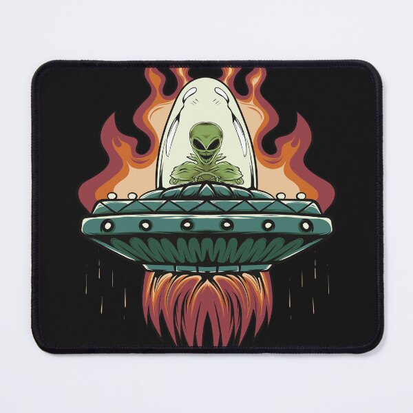 Item preview, Alien UFO Flying Saucer Space Sci Fi Fan designed and sold by GrumpySableye.
