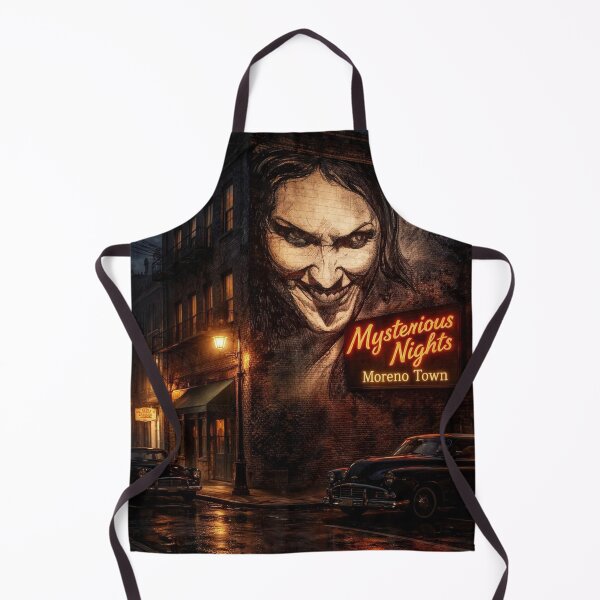 Item preview, Mysterious Nights in Moreno Town - Noir Thriller Mural Art designed and sold by leonardopintos.