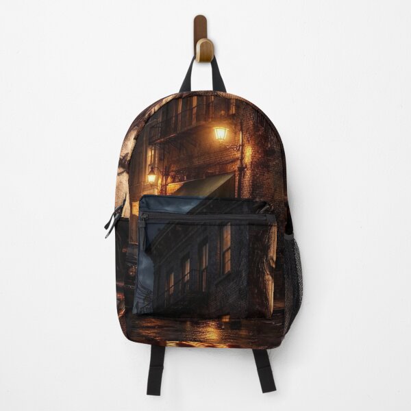 Item preview, Mysterious Nights in Moreno Town - Noir Thriller Mural Art designed and sold by leonardopintos.