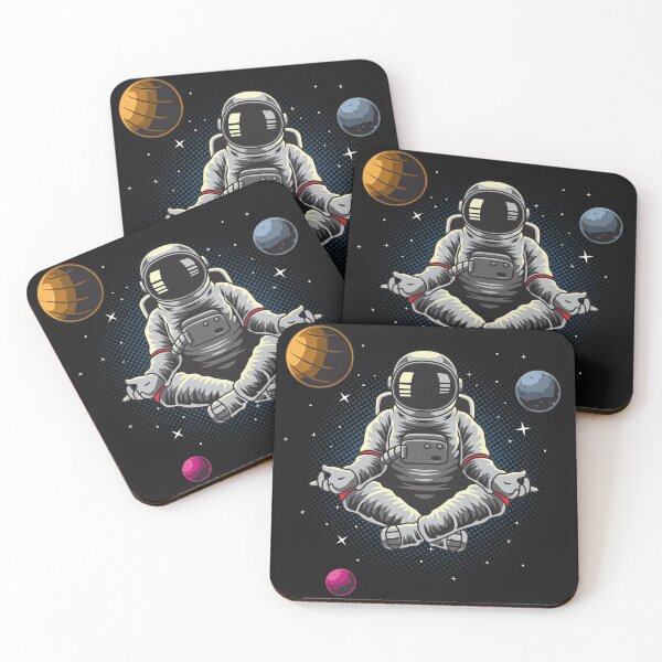 Item preview, Meditating Astronaut Space Mindfulness Zen designed and sold by GrumpySableye.
