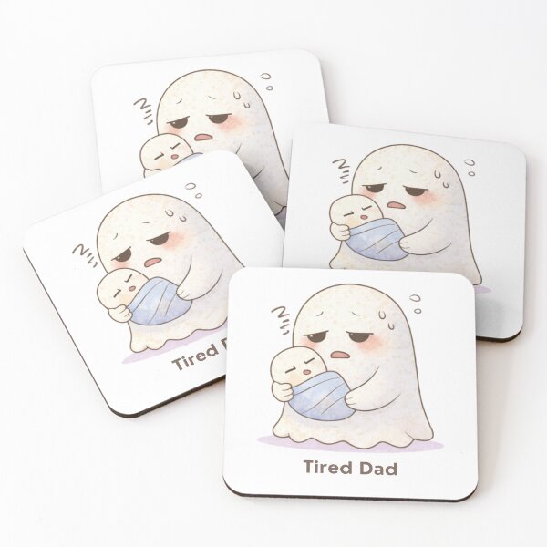 Item preview, Tired Dad Ghost | Cute Kawaii Aesthetic | Relatable Fatherhood Design designed and sold by The Mood Index.