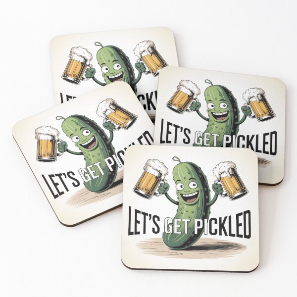Item preview, Vibrant Naturalist Pickle Hoisting Frothy Beer designed and sold by Bloomkept.