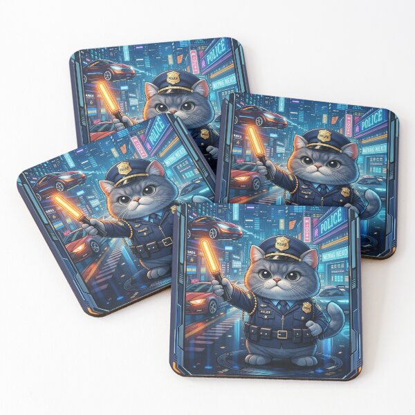 Item preview, Cyber-Traffic Officer in Neon City designed and sold by CataosMeow.