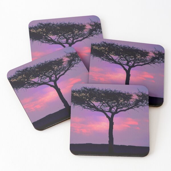Item preview, African Acacia Tree Under Magical Sunset Art Photo designed and sold by DEC02.