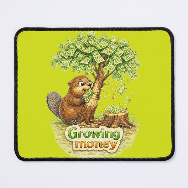 Item preview, Money Tree Beaver Sticker – Funny Growing Cash Animal Art designed and sold by Felixuss.