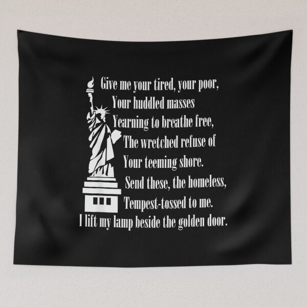 Item preview, Statue Liberty Give Me Your Tired Immigrant Support designed and sold by JosephCTesterma.
