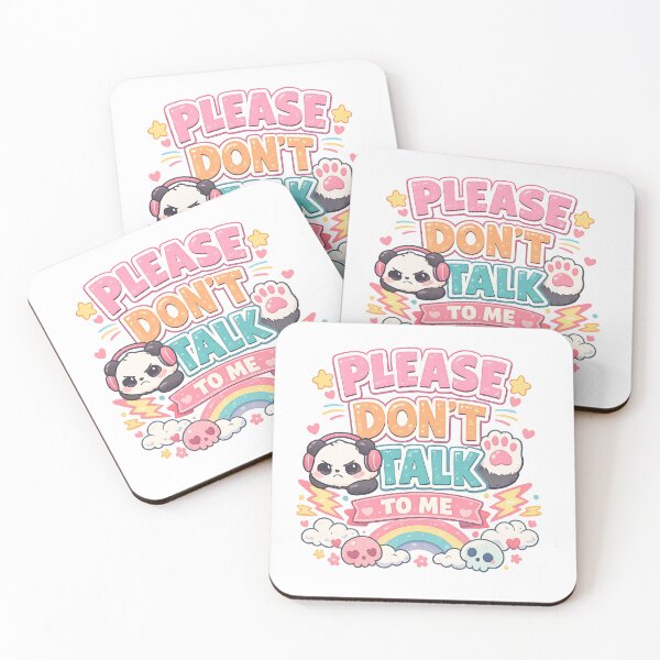 Item preview, Cute “Please Don’t Talk to Me” Kawaii Panda Design designed and sold by MyTutina.