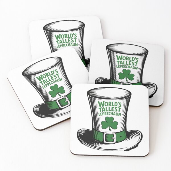 Item preview, Tall Linocut Leprechaun Hat with Shamrock designed and sold by Bloomkept.