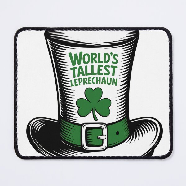 Item preview, Tall Linocut Leprechaun Hat with Shamrock designed and sold by Bloomkept.