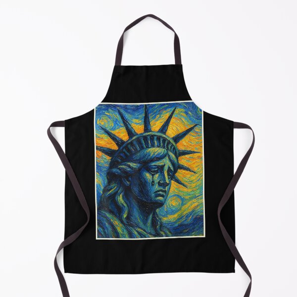 Item preview, Statue of Liberty Cries Van Gogh Starry Night US Freedom Cry designed and sold by JosephCTesterma.