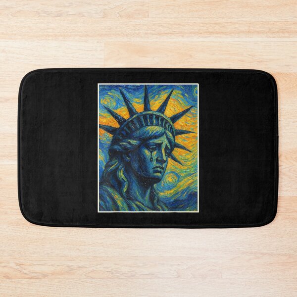 Item preview, Statue of Liberty Cries Van Gogh Starry Night US Freedom Cry designed and sold by JosephCTesterma.