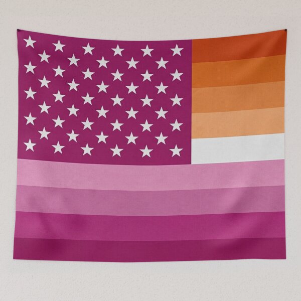 Item preview, Lesbian American Flag designed and sold by The King's general goods.