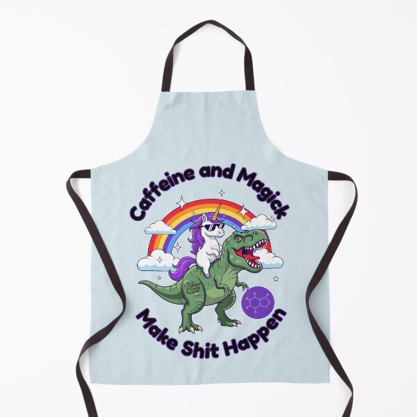 Item preview, Caffeine and Magick, Make Shit Happen Unicorn, rainbows and T-Rex designed and sold by Nightshade Pixie Creations.