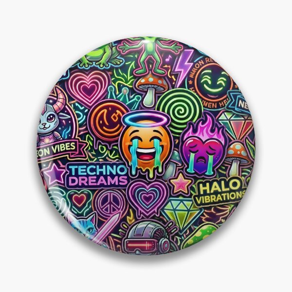 Item preview, Neon Festival Stickerbomb – Psychedelic Rave Chaos 2 designed and sold by RH Design Lab.