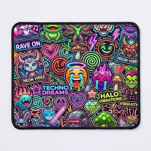 Item preview, Neon Festival Stickerbomb – Psychedelic Rave Chaos 2 designed and sold by RH Design Lab.