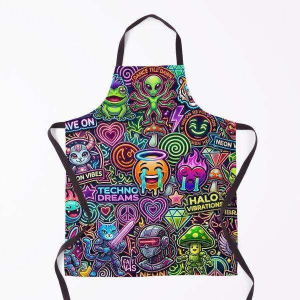 Item preview, Neon Festival Stickerbomb – Psychedelic Rave Chaos 2 designed and sold by RH Design Lab.