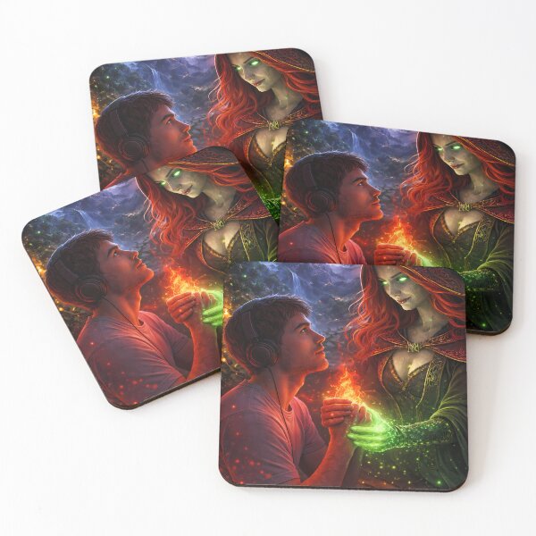 Item preview, Gamer Meets Fantasy Character Magic Scene Art designed and sold by KnitOfShadoF.