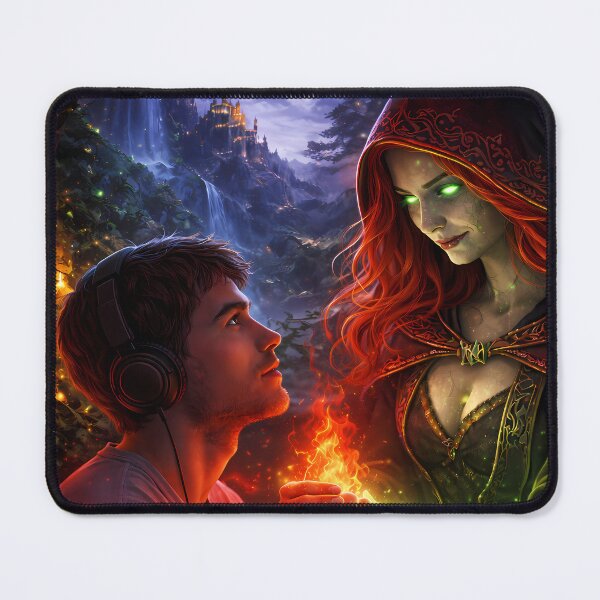 Item preview, Gamer Meets Fantasy Character Magic Scene Art designed and sold by KnitOfShadoF.