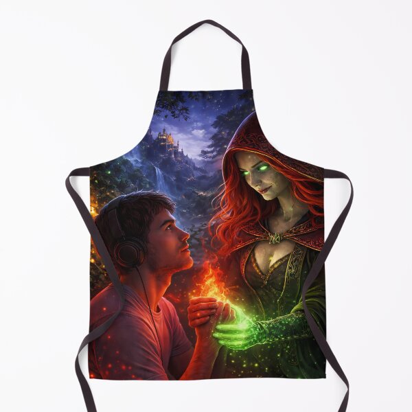 Item preview, Gamer Meets Fantasy Character Magic Scene Art designed and sold by KnitOfShadoF.