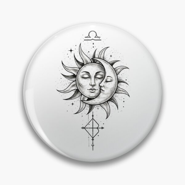 Item preview, Libra Sun & Moon – Minimalist Spiritual Design, Mystical Astrological Art designed and sold by orely14.