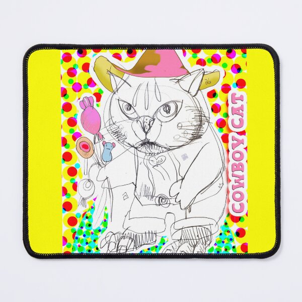 Item preview, Cowboy Cat with Sweets (Drawing by ACCI) designed and sold by VanyssaGraphics.