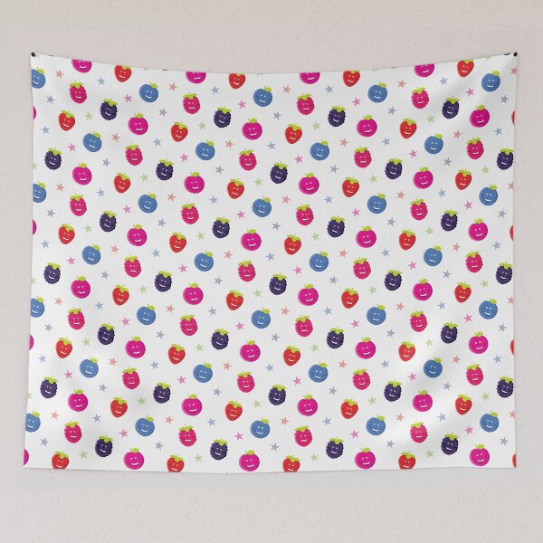 Item preview,  Berry Nice Funny Mixed Fruit Pattern – Cute Berry Characters Repeat Design Gift designed and sold by Fabulosa Designs.