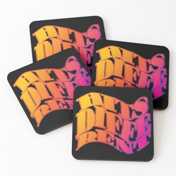 Item preview, Hits Different Rolling Jumbled Lettering designed and sold by wickedpretty.