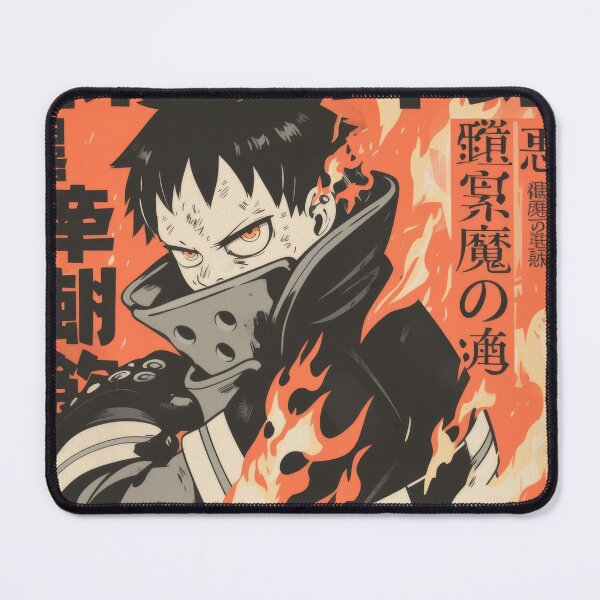 Item preview, Shinra Vintage Duotone Poster designed and sold by AnimeArsenalPrints.