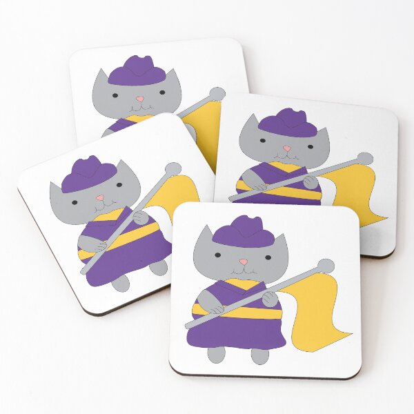 Item preview, Cute Color Guard Cat in Purple and Gold Outfit  designed and sold by ValeriesGallery.