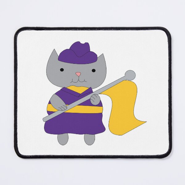 Item preview, Cute Color Guard Cat in Purple and Gold Outfit  designed and sold by ValeriesGallery.