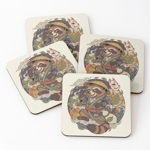 Item preview, Tanuki Trickster Japanese Folklore Kawaii Art designed and sold by Odd World.