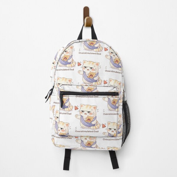 Item preview, Overstimulated Dad Cat | Cute Kawaii Aesthetic | Funny Fatherhood Stress Design designed and sold by The Mood Index.