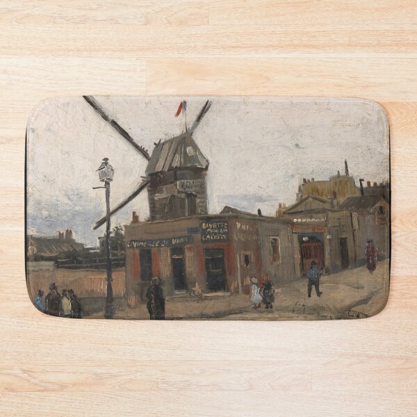 Aperçu de l'œuvre Moulin De La Galette de Vincent van Gogh : Affiche Vintage Scène de Rue de Paris créée et vendue par artofuniverse.