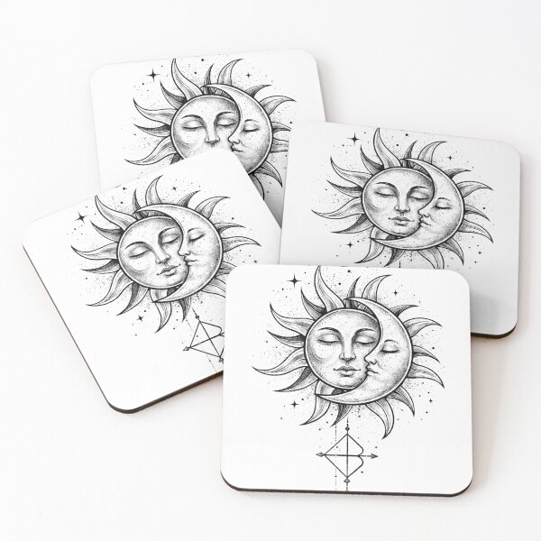 Item preview, Capricorn Zodiac Sun & Moon – Minimalist Spiritual Design, Mystical Astrological Art designed and sold by orely14.
