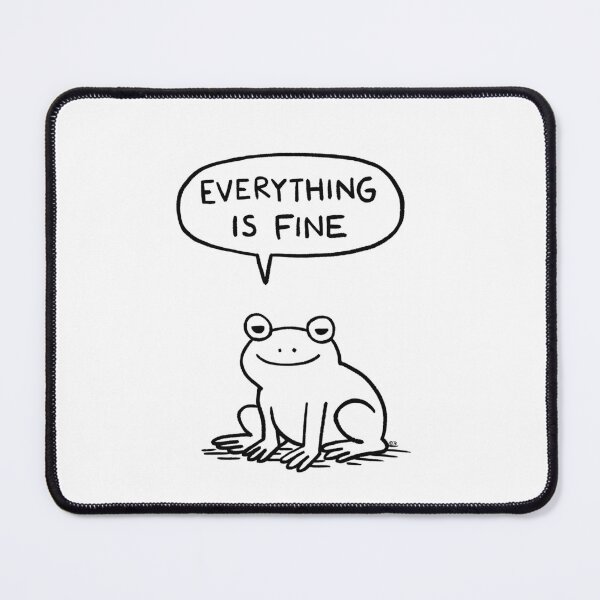 Item preview, Content Frog Doodle - Everything is fine designed and sold by PickledjoArt.