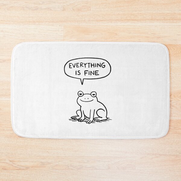 Item preview, Content Frog Doodle - Everything is fine designed and sold by PickledjoArt.