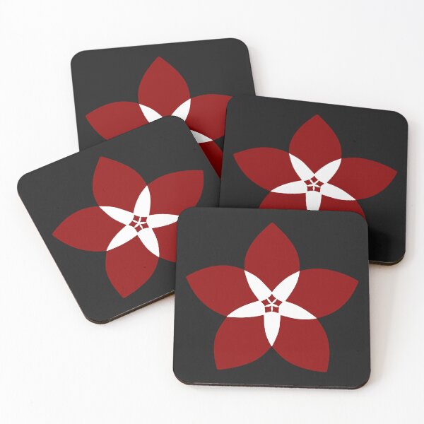 Item preview, Minimalist Red Floral Geometric Modern Abstract Design designed and sold by SolutionsArt.