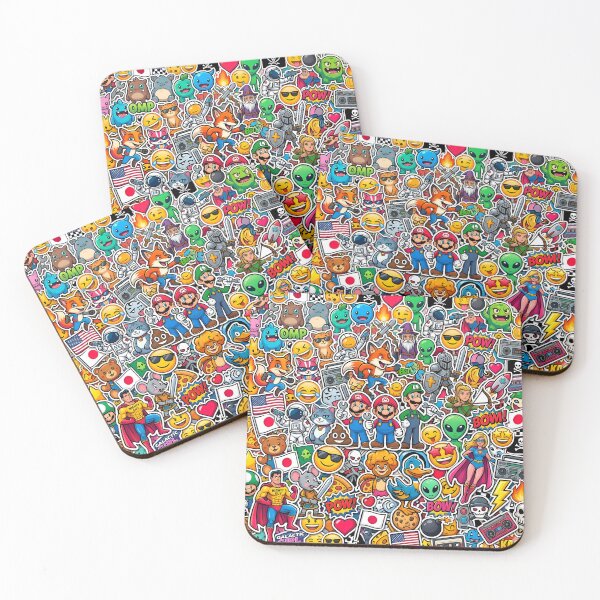 Item preview, Ultimate Pop Culture Stickerbomb – Chaotic Neon Cartoon Collage designed and sold by RH Design Lab.