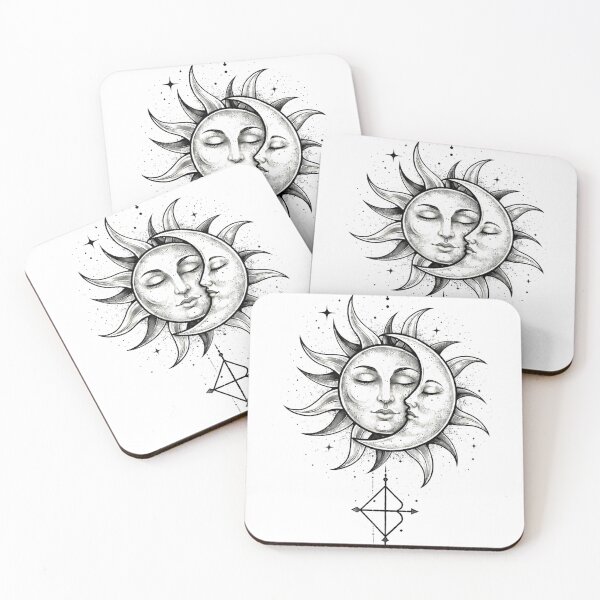 Item preview, Gemini Zodiac Sun & Moon – Minimalist Spiritual Design, Mystical Astrological Art designed and sold by orely14.