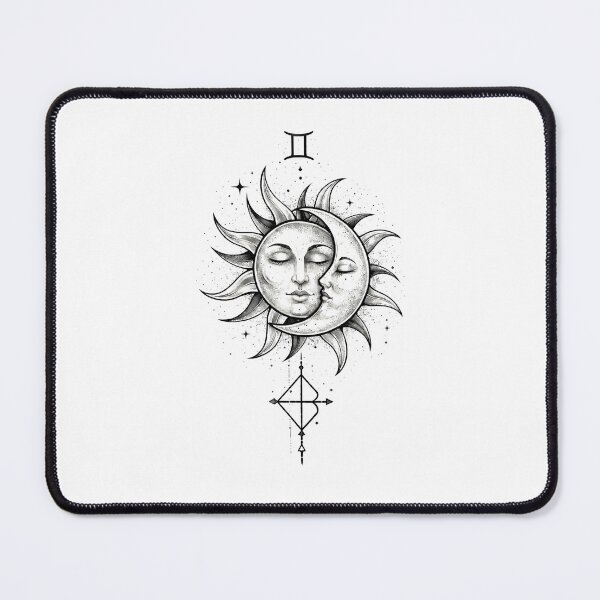 Item preview, Gemini Zodiac Sun & Moon – Minimalist Spiritual Design, Mystical Astrological Art designed and sold by orely14.