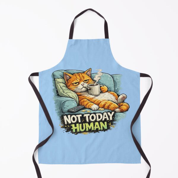 Item preview, Not Today Human – Lazy Cat Design designed and sold by UnicornDreamers.